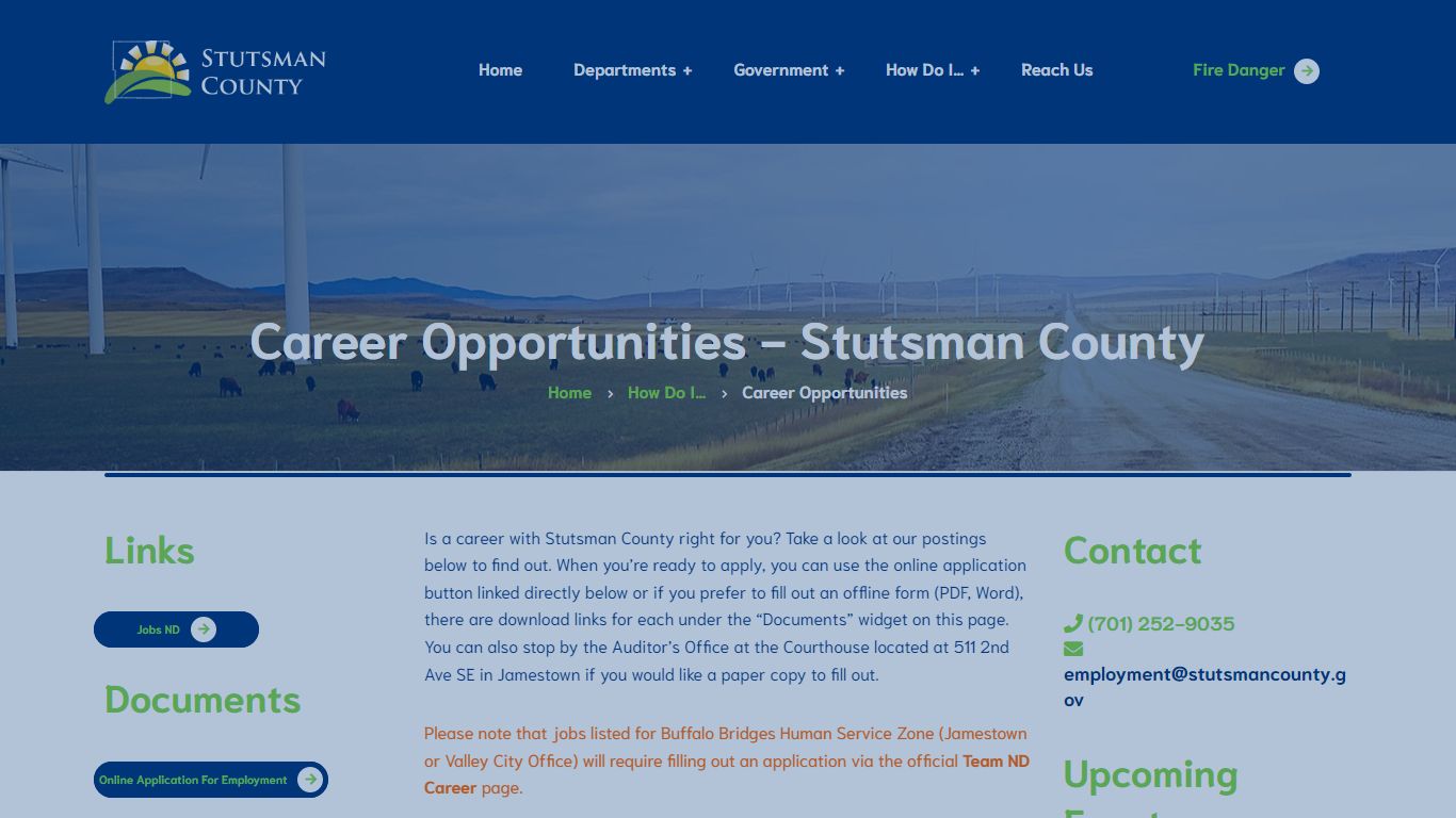 Career Opportunities - Stutsman County